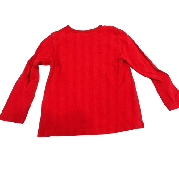 Old Navy T-Shirt Boys Size 5T Red Snow Big Deal Long Sleeve Cotton - Picture 3 of 7